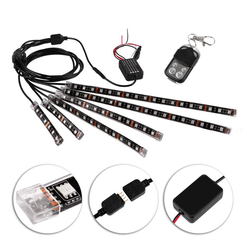 RGB Voice Control LED Car & Motorcycle Glow Lights