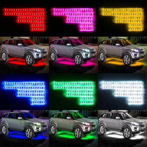 RGB Voice Control LED Car & Motorcycle Glow Lights