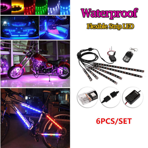 RGB Voice Control LED Car & Motorcycle Glow Lights